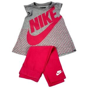 Nike Pink and Gray 2 Piece Outfit‎ Size 18M NWOT